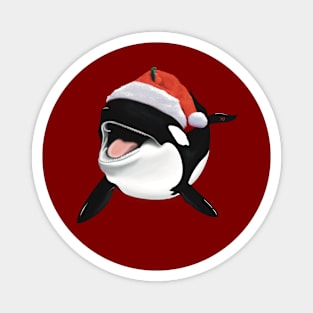 Orca Drawing Christmas Gift Magnet